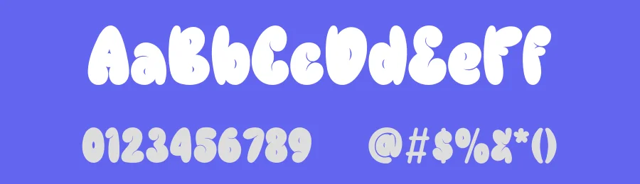 PGR Puffy Bubbly Font by Pikgura Type — Display Font — thumbnail 3