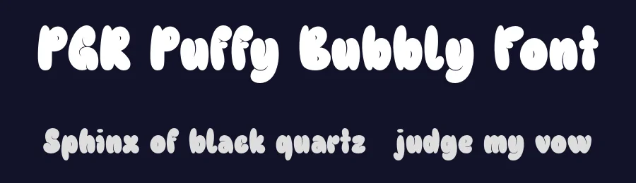 PGR Puffy Bubbly Font by Pikgura Type — Display Font — thumbnail 2
