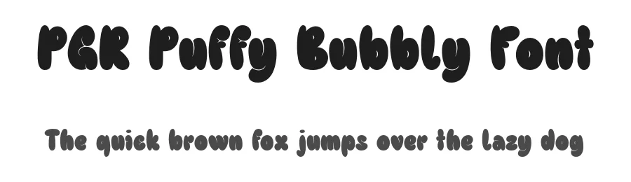 PGR Puffy Bubbly Font by Pikgura Type — Display Font