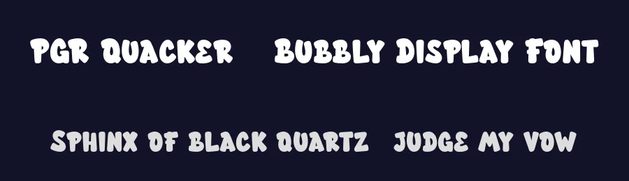 PGR Quacker – Bubbly Display Font by Pikgura Type — Display Font — thumbnail 2