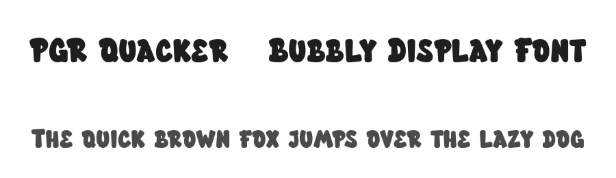 PGR Quacker – Bubbly Display Font by Pikgura Type — Display Font