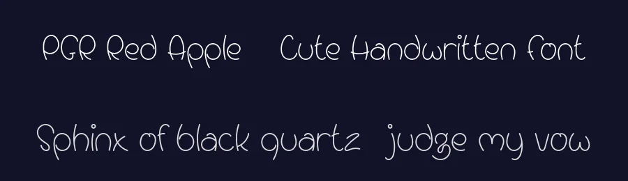 PGR Red Apple – Cute Handwritten Font by Pikgura Type — Serif Font — thumbnail 2