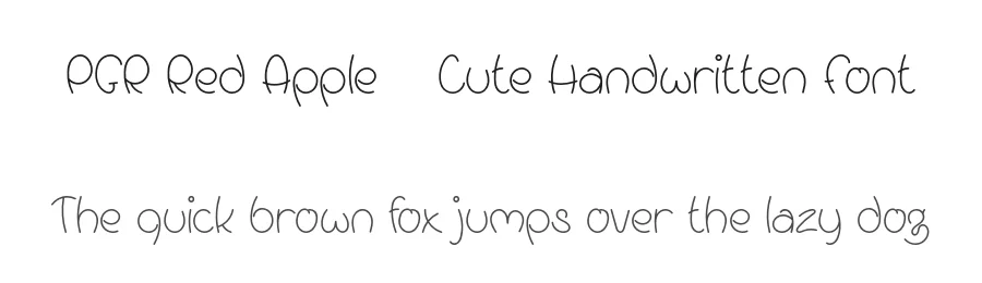 PGR Red Apple – Cute Handwritten Font by Pikgura Type — Serif Font
