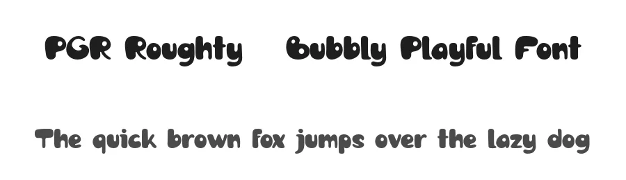 PGR Roughty – Bubbly Playful Font by Pikgura Type — Display Font