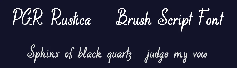 PGR Rustica – Brush Script Font by Pikgura Type — Script Handwritten Font — thumbnail 2
