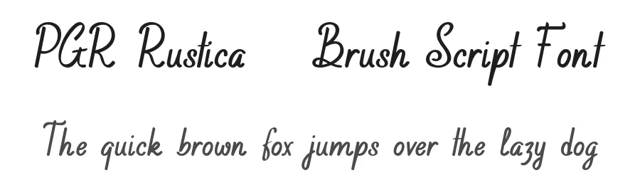 PGR Rustica – Brush Script Font by Pikgura Type — Script Handwritten Font