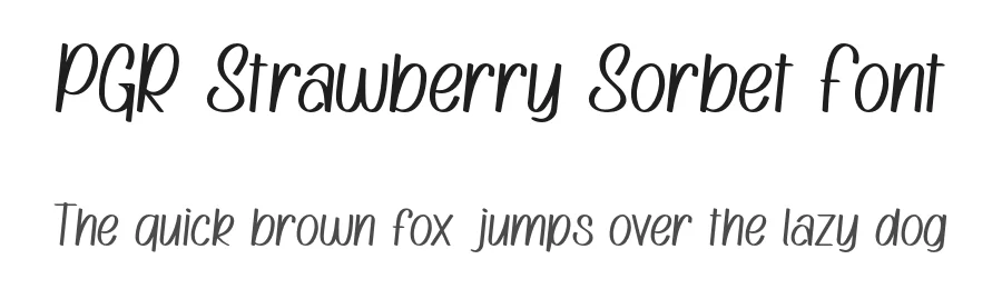 PGR Strawberry Sorbet Font by Pikgura Type — Script Handwritten Font