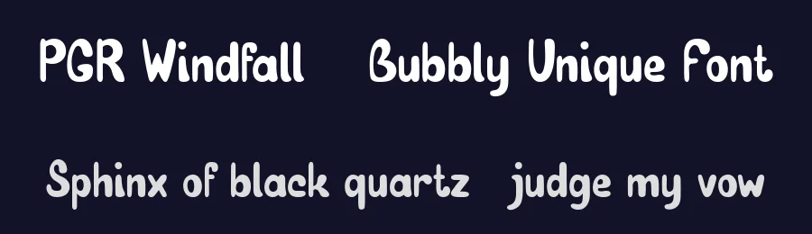 PGR Windfall – Bubbly Unique Font by Pikgura Type — Display Font — thumbnail 2