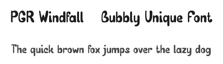 PGR Windfall – Bubbly Unique Font by Pikgura Type — Display Font