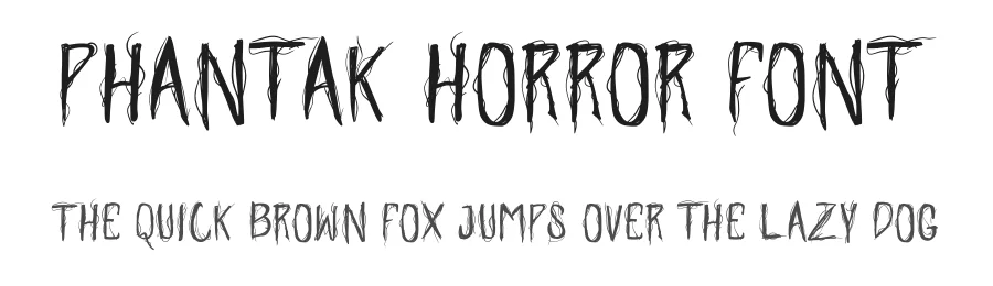 Phantak Horror Font by idealeksis โ Script Handwritten Font