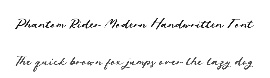 Phantom Rider Modern Handwritten Font by balpirick — Script Handwritten Font