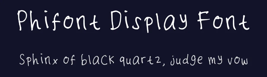 Phifont Display Font by soundofpie — Script Handwritten Font — thumbnail 2