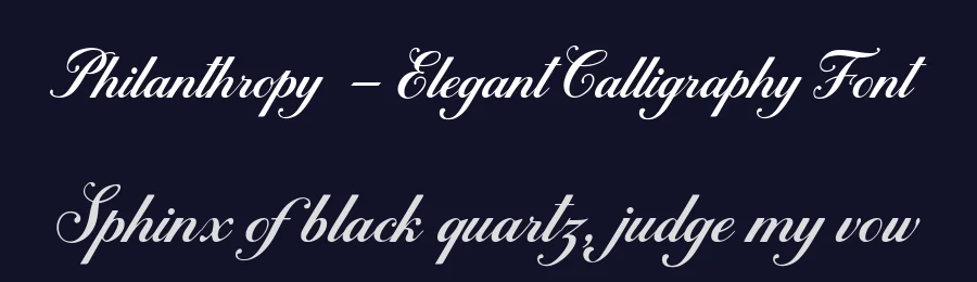 Philanthropy – Elegant Calligraphy Font by Fikryal Studio — Script Handwritten Font — thumbnail 2