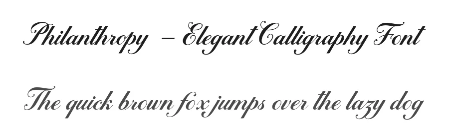 Philanthropy – Elegant Calligraphy Font by Fikryal Studio — Script Handwritten Font