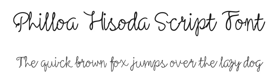 Philloa Hisoda Script Font by Dhabee — Script Handwritten Font