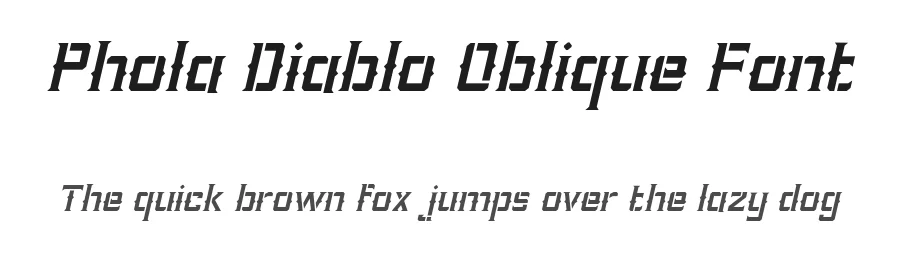 Phola Diablo Oblique Font by rainbombstudio — Decorative Font