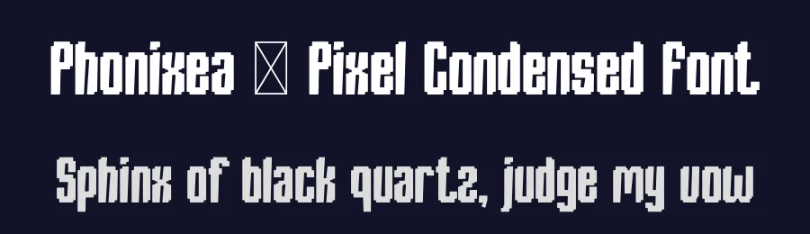 Phonixea – Pixel Condensed Font by MaikoHatta — Display Font — thumbnail 2