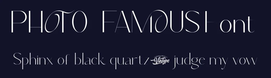 Photo Famous Font by VinType — Display Font — thumbnail 2