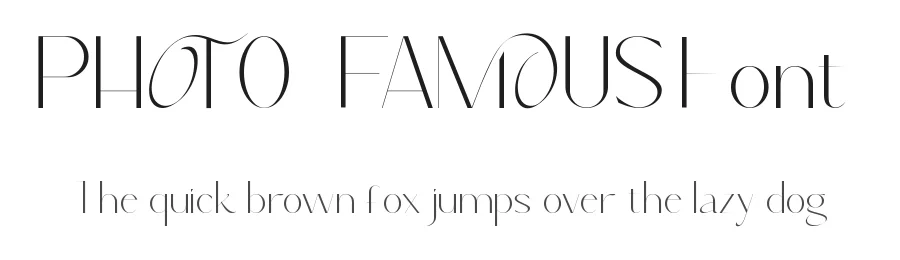 Photo Famous Font by VinType — Display Font