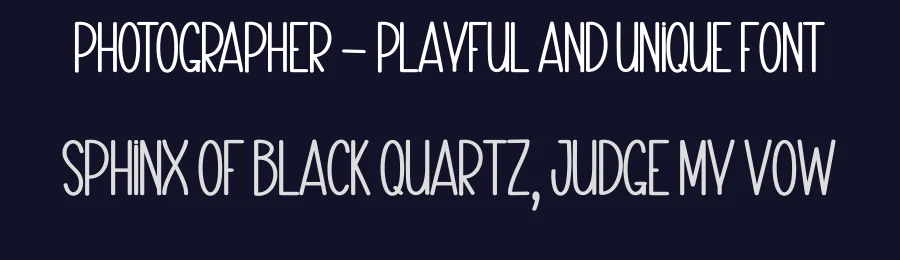 Photographer – Playful And Unique Font by creativeletter — Display Font — thumbnail 2
