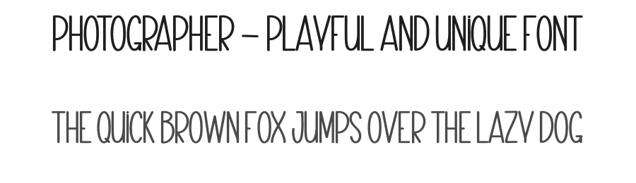 Photographer – Playful And Unique Font by creativeletter — Display Font