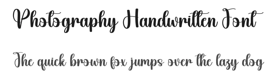 Photography Handwritten Font by andikastudio — Script Handwritten Font