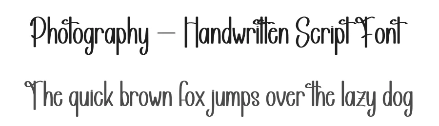 Photography – Handwritten Script Font by andikastudio — Display Font