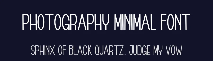 Photography Minimal Font by freshtypeink — Display Font — thumbnail 2