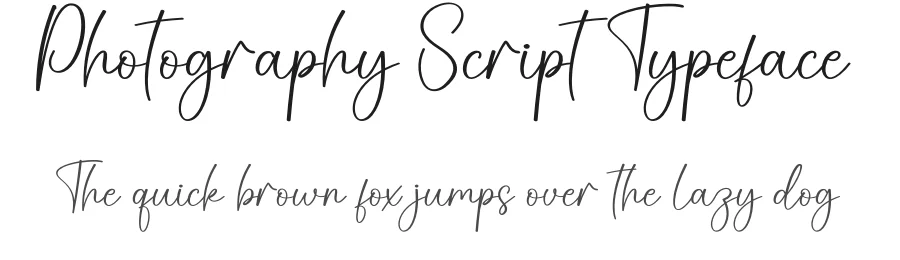 Photography Script Typeface by creativeletter — Script Handwritten Font