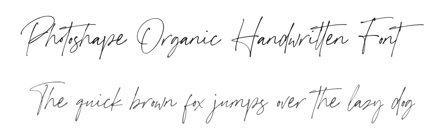 Photoshape Organic Handwritten Font by Abo Daniel Studio — Script Handwritten Font