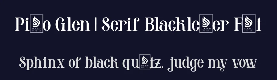 Piaro Glen | Serif Blackletter Font by Denustudios — Blackletter Font — thumbnail 2