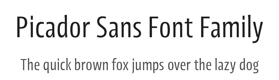 Picador Sans Font Family by Picador β Sans Serif Font