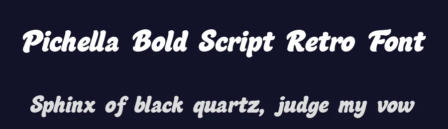 Pichella Bold Script Retro Font by letterhanna — Decorative Font — thumbnail 2