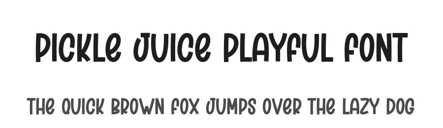 Pickle Juice Playful Font by creativeletter — Display Font