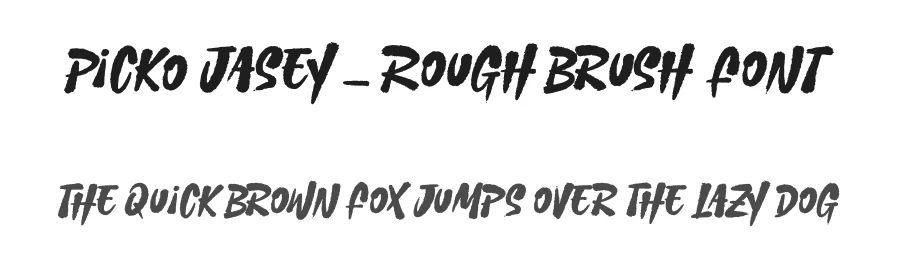 Picko Jasey – Rough Brush Font by [email protected] — Script Handwritten Font