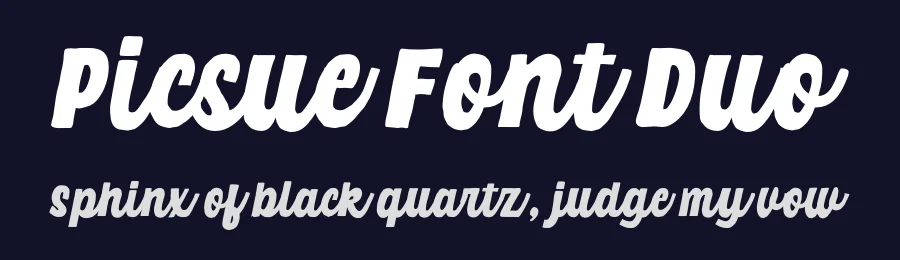 Picsue Font Duo by Eko Bimantara — Display Font — thumbnail 2