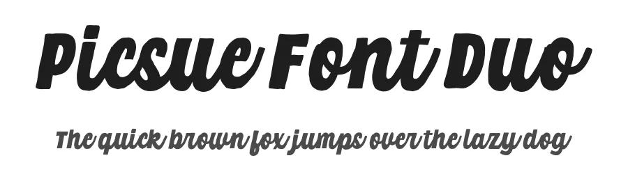 Picsue Font Duo by Eko Bimantara — Display Font