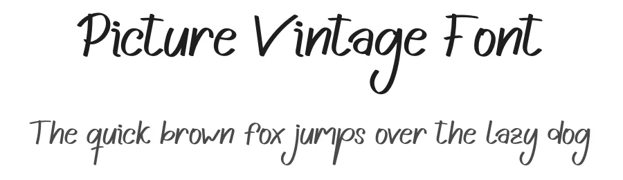 Picture Vintage Font by creativeletter — Script Handwritten Font