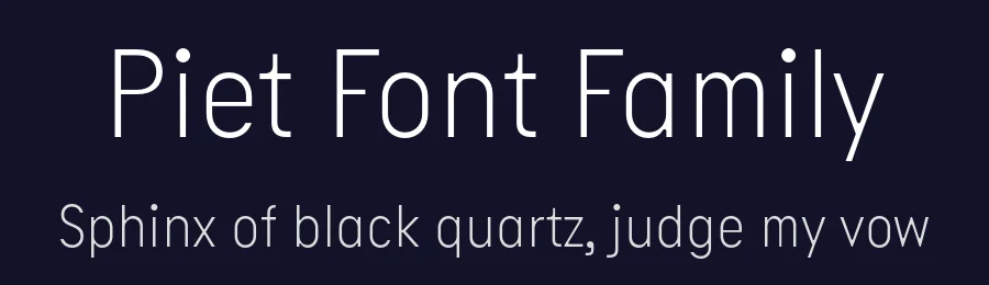 Piet Font Family by Nils Thomsen — Sans Serif Font — thumbnail 2