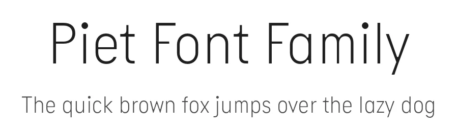 Piet Font Family by Nils Thomsen โ Sans Serif Font