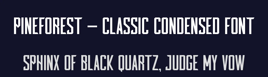 Pineforest – Classic Condensed Font by Almarkha Type — Decorative Font — thumbnail 2