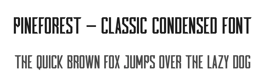 Pineforest – Classic Condensed Font by Almarkha Type — Decorative Font