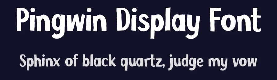 Pingwin Display Font by Aivos Dreams — Display Font — thumbnail 2