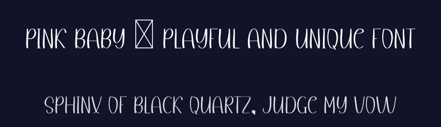 Pink Baby – Playful And Unique Font by freshtypeink — Display Font — thumbnail 2