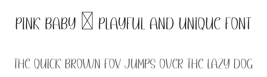 Pink Baby – Playful And Unique Font by freshtypeink — Display Font
