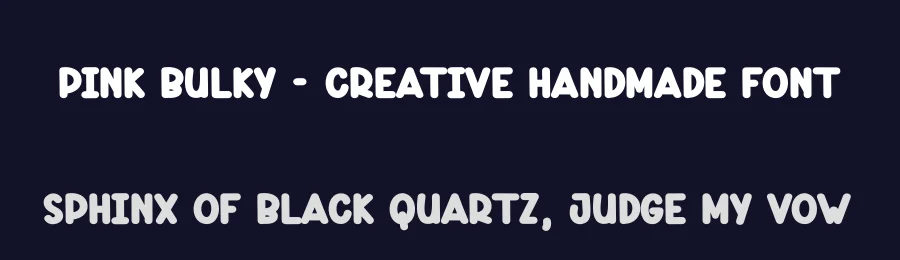Pink Bulky – Creative Handmade Font by andikastudio — Display Font — thumbnail 2