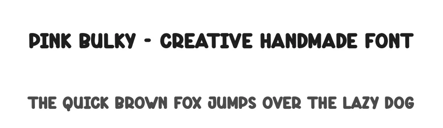 Pink Bulky – Creative Handmade Font by andikastudio — Display Font