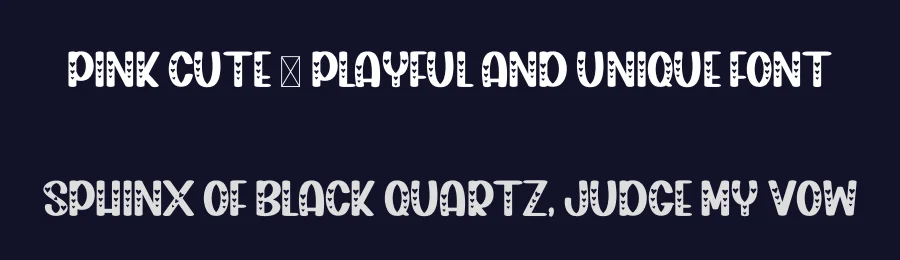 Pink Cute – Playful And Unique Font by freshtypeink — Display Font — thumbnail 2