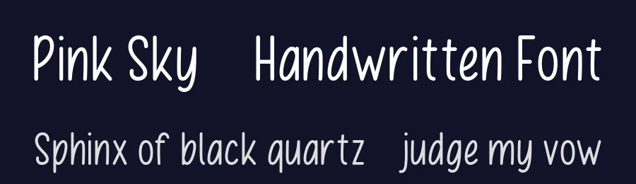 Pink Sky – Handwritten Font by Pikgura Type — Display Font — thumbnail 2