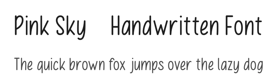 Pink Sky – Handwritten Font by Pikgura Type — Display Font